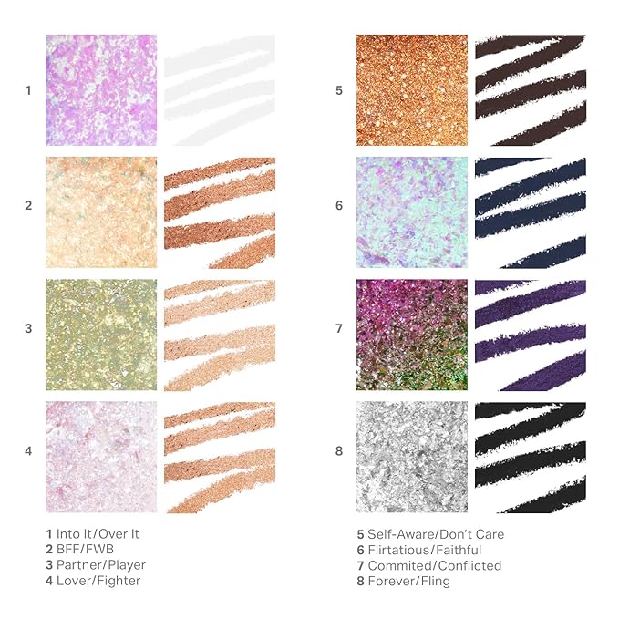 Morphe Mixed Signals Dual-Ended Eyeshadow Stick - Cream Eyeshadow Pigment & Chrome Liquid Flakes for Bold, Layered Eye Makeup Looks - Forever/Fling (0.028 oz)