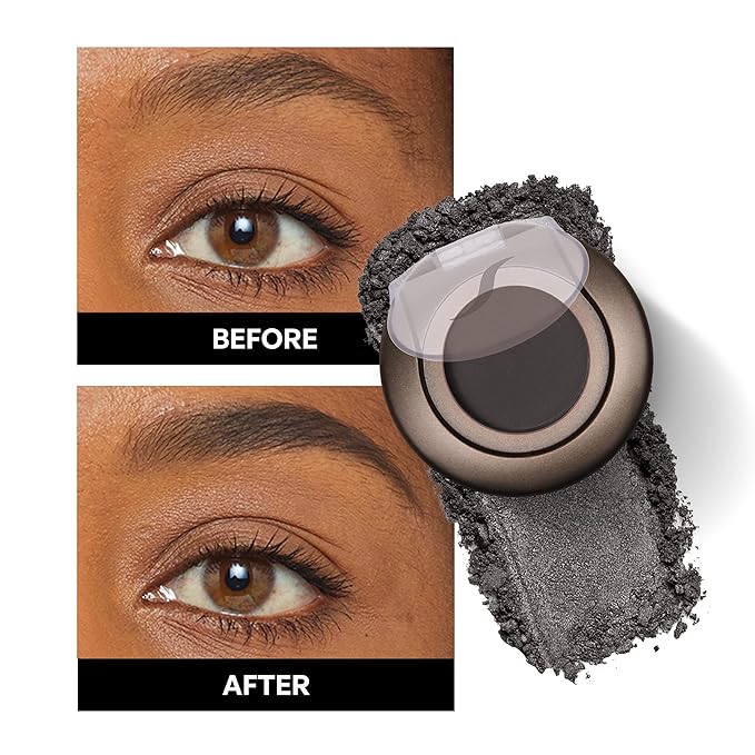 SORMÉ Smudge Proof Long Lasting Eye brow Powder for Women - Always Perfect Brows with Brush and 3 Shaping Eyebrow Stencils (Fine, Medium, Full) - Finest Color Pigment Eyebrow Filler - Dark Smoke