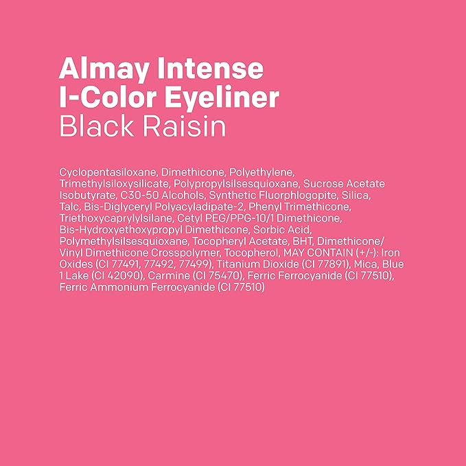 Almay All-Day Eyeliner Pencil, Hypoallergenic, Cruelty-Free,Oil-Free,Fragrance-Free,Ophthalmologist Tested,Long Wearing and Water Resistant (Packaging May Vary), 209 Black Raisin, 0.01 oz (Pack of 2)