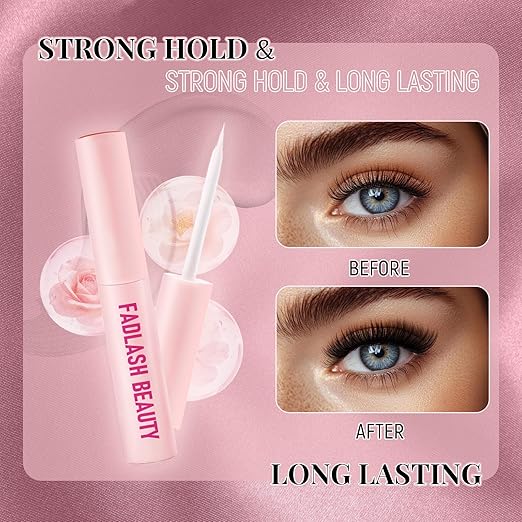 Lash Glue DIY 5ml Latex-Free Waterproof Lash Cluster Glue for Self-Application at Home Eyelash Cluster Adhesives Long-Lasting 48-72H