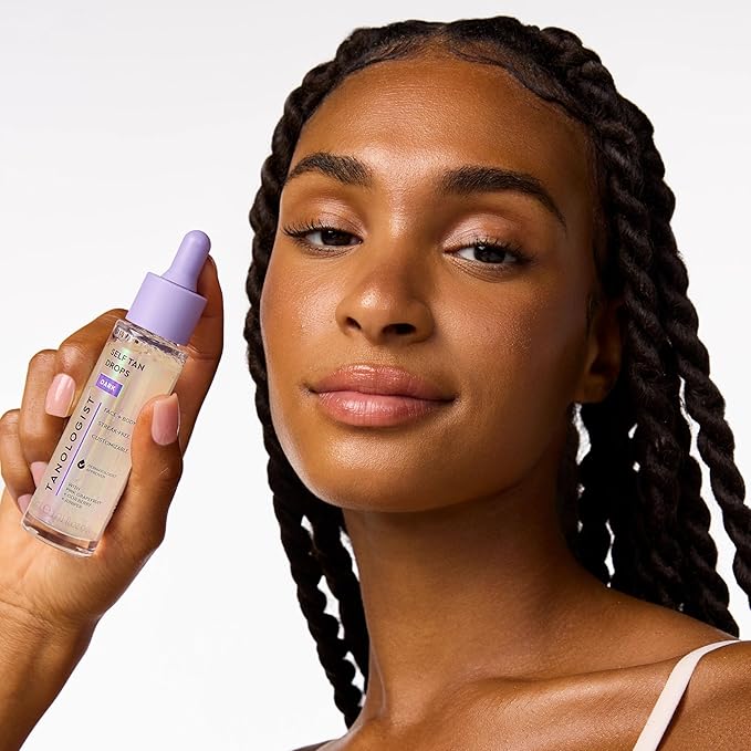 Tanologist Self-Tan Drops- Extra Dark, Bronzing Serum, Customizable Face & Body Self Tanner For Moisturizer, Gradual Body & Face Tanning Drops for Natural Glow, Streak-Free Vegan Formula, 1.01 fl oz