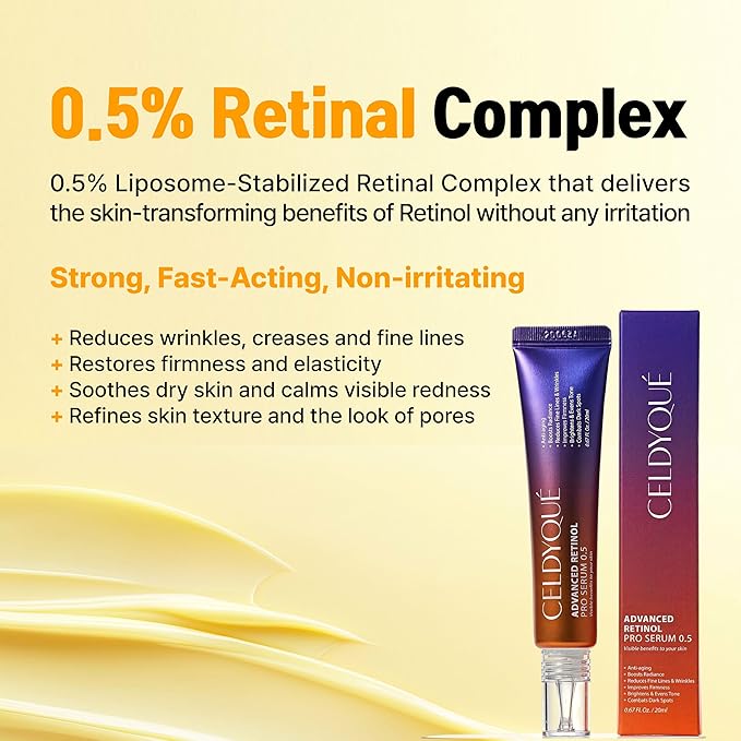 Radiance-Boosting Retinal Eye Cream Serum 0.5 w/ 66% Centella 2% Niacinamide & Barrier Lipid Complex Advanced Gentle Retinol Retinoid Hydrating Anti-Aging for Fine Lines & Uneven Tone Korean Skincare