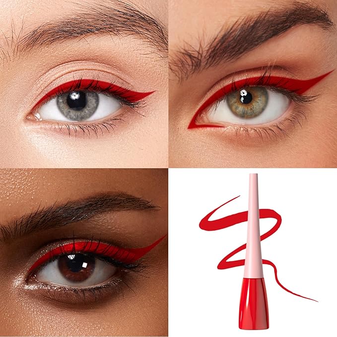 Boobeen Liquid Eyeliner Pen, Colored Eye Liner Waterproof Smudge Proof, Eyeliner Ink Liner with Precision Tip for Bold Eye Looks