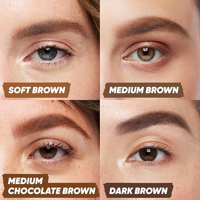 Kosas Brow Pop Eyebrow Pencil – Brow Pencil with Spoolie, Medium Chocolate Brown