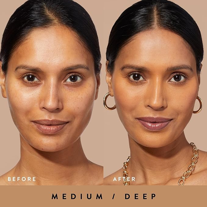LAURA GELLER NEW YORK Quench-n-Tint Hydrating Tinted Moisturizer - Medium/Deep - Sheer to Light Buildable Coverage - Natural Glow Finish Foundation - Lightweight Formula with Hyaluronic Acid