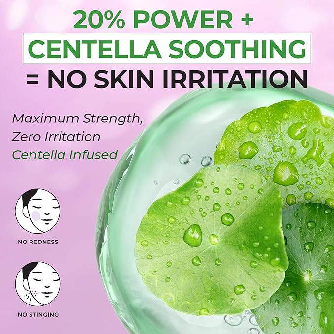 JUMISO 20% Niacinamide Dark Spot Serum – TXA Tranexamic Acid + Glutathione Face Serum – Helps Even Skin Tone, Pore Care, Glass Skin Finish – Centella Soothing, Sensitive Skin Safe, 1.35 fl oz