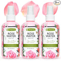 De La Cruz Pure Rose Water Body Mist,Rosewater Spray for Face, Skin & Hair, Rose Toner & Rose Water for Hair Alcohol Free, Paraben Free 8 fl oz (3 Bottles)
