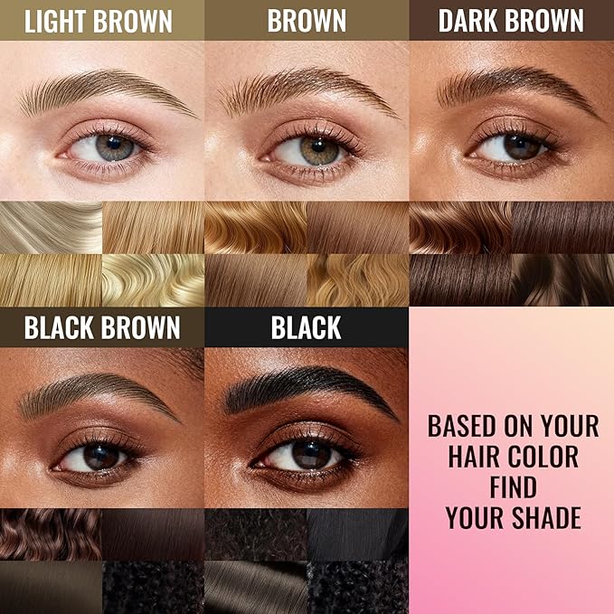 Vevivia Eyebrow Pen - Eyebrow Gel Clear, Dual-Ended Eye Brow Pencils for Women with 4-Fork-Tip and Precise Brush-Tip for Natural Hair-Like Strokes, Last All Day Eyebrow Pencil, Brown
