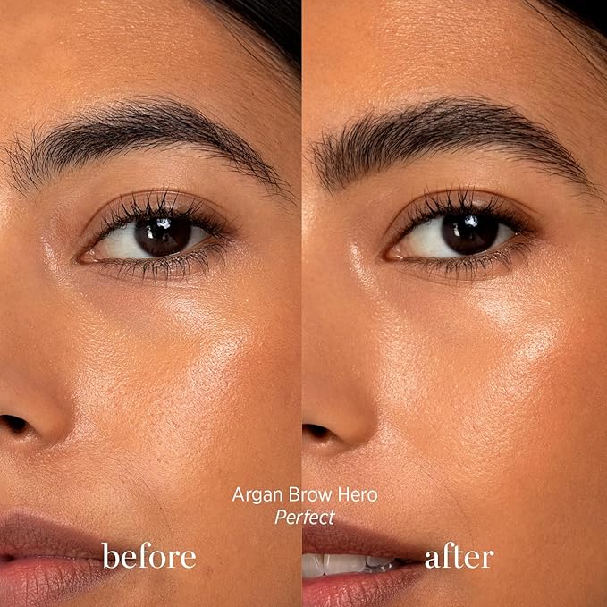 Ere Perez - Natural Argan Brow Hero | Tinted, Versatile, Conditioning | Omegas 3+6, Vitamin E, Castor Oil | Vegan, Cruelty-Free, Clean Beauty (Perfect, 0.12 oz | 3.5 ml)