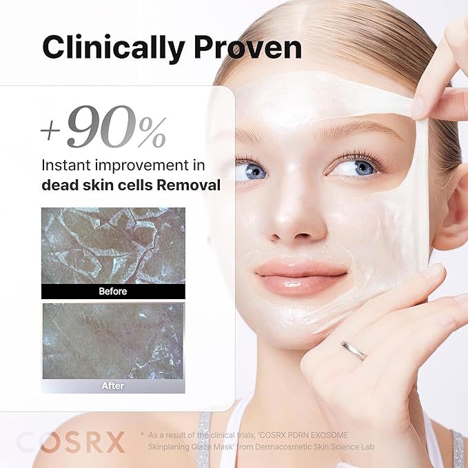 COSRX PDRN EXOSOME Glaze Wrapping Mask with SALMON DNA PDRN, Instant Glow, Easy Peel-Off Overnight Mask for Glass Skin, Firmness, Elasticity & Skin Texture Care, Mothers day gift, Korean Skin Care
