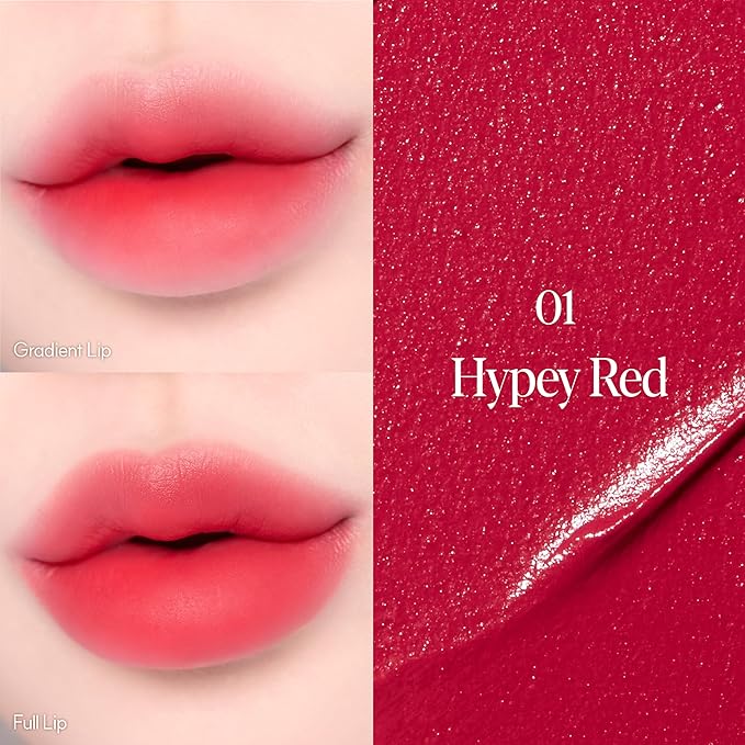 Espoir Couture Lip Tint Fitting Blur #1 Hypey Red | Smudge-Proof Fixing Lip Stain, Soft & Creamy Texture without Flaking, Lightweight and Comfortable Matte Finish, Korean Makeup, Vegan, 0.14 oz