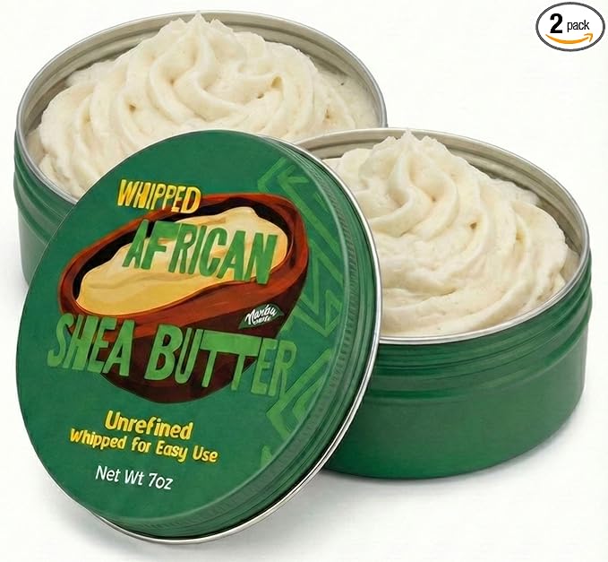 Whipped Shea Butter for Body, Skin & Hair | 2 Pack (14oz Total) | Eczema, Dry Skin, Stretch Marks | African