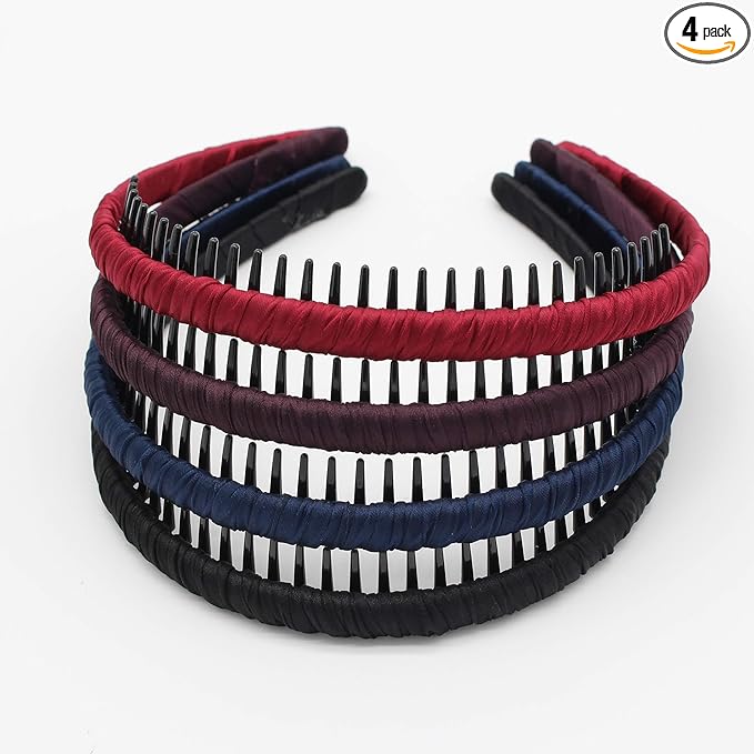 JOBAND Fashion Hair Bands for Women - Short Hair Headbands, Non-Slip, Resin Hair Accessories (4 Colors)