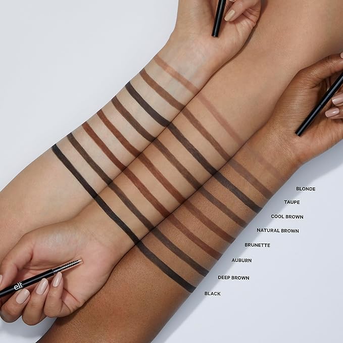 e.l.f. Ultra Precise Brow Pencil, Dual-Ended, Ultra Fine Tip Defines & Fills Eyebrows, Creamy Formula, Vegan & Cruelty-Free, Neutral Brown