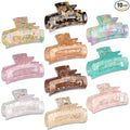 Magicsky 10 Pcs Hair Claw Clips for Women, Marble Tortoise Acrylic Large Clip Thick Thin Hair, Cute Butterfly Barrettes Pins, Aesthetic Styling Accessories Girls,Brown Opal Pink