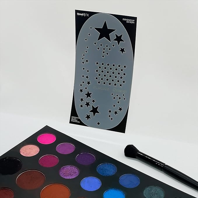 STENCIL1FX Star Witness Stencil Eye Makeup Stencil for Costumes, Dress Up, Halloween, Cosplay, Face Painting, Raves, Festivals, Parades, Parties
