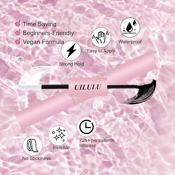 Uilulu Lash Clusters kit 8-18mm DIY Lash Extension Kit 168 Natural Lash Clusters 0.07D D Curl Wispy Individual Eyelash Clusters False Lashes Eye Lash Extension Lash Kits Extensions Kit （04）