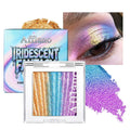 Afflano Iridescent Multichrome Eyeshadow, Single Rainbow Eyeshadow Trio Pressed Pigment, Holographic Gold-Blue-Purple Color Shift Duo Chrome Glitter Eye Shadow Makeup, Color Change shimmer Effect,#6