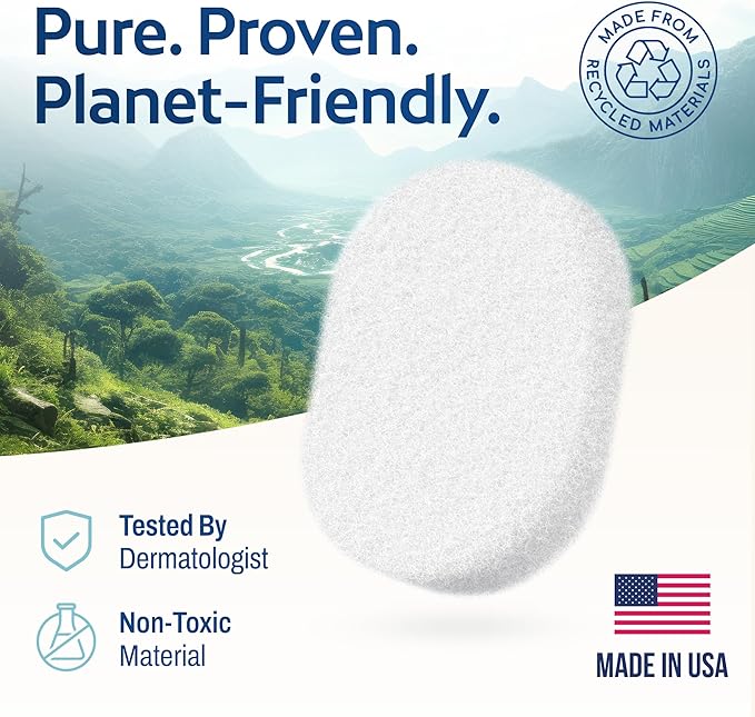 HartFelt Bath Sponges for Shower | Oval Body Wash Scrubber for Exfoliating Skin | Clean and Refresh Body, Back & Arms | Chemical-Free Body Sponge | Made in USA - Pack of 30