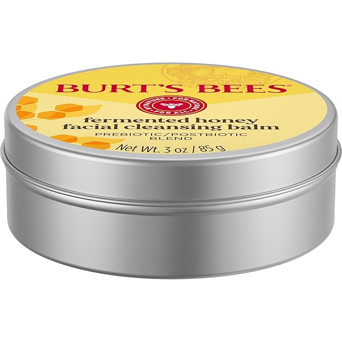Burt's Bees Fermented Honey Facial Cleansing Balm, With Prebiotic and Postbiotic Blend, Contains Fermented Honey and Green Tea, Natural Origin Skin Care, 1 Tin, 3 oz.