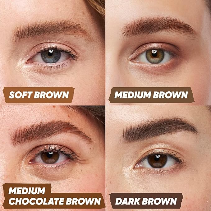 Kosas Air Brow Tinted Eyebrow Gel – Volumizing Brow Gel with Flexible Long-Lasting Hold, Medium Brown