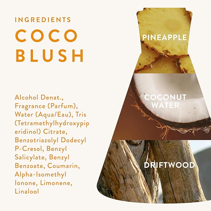Good Chemistry Coco Blush Travel Spray 0.33 fl oz - Long-Lasting On-the-Go Perfume with Coconut Water, Pineapple, & Driftwood - Carefree, Clean & Vegan