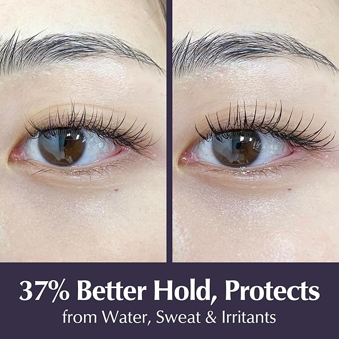 BL Lashes Black Diamond | Lash Sealant for Long-Lasting Lash Extension Retention, Waterproof Coating, Brush Type Lash Sealer (0.24 fl.oz, Black)