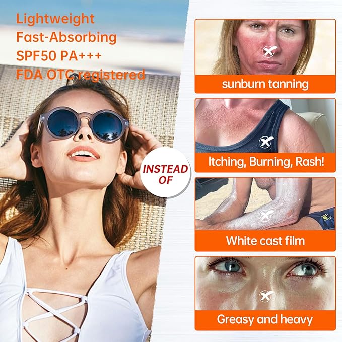 Mineral Unseen Sunscreen Spray SPF 50 PA+++, UVA/UVB Protection, Sweat and Water Resistant, Lightweight & Non-Greasy, Travel Size Biodegradable Sunscreen Spray for Face & Body, 5.07oz