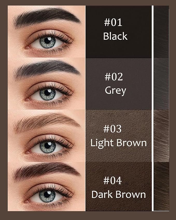 3 Pcs Waterproof Eyebrow Pencil Set,Light Brown Ultra Slim Eye Brow Pencil for Women with Brows Brush&Razor,Professional Brow Micro Retractable Long Lasting Gel Pen Shaping&Filling Brows Makeup - 03