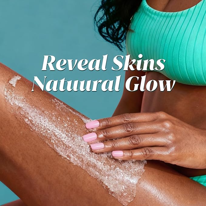 【Sea Salt Exfoliating Body Scrub & Wash】– Removes Dead Skin, Smoothes Rough Texture on Feet,Underarms & Back | Moisturizes with Coconut & Mango Seed Oils, Leaves Skin Soft & Hydrated – For Women & Men