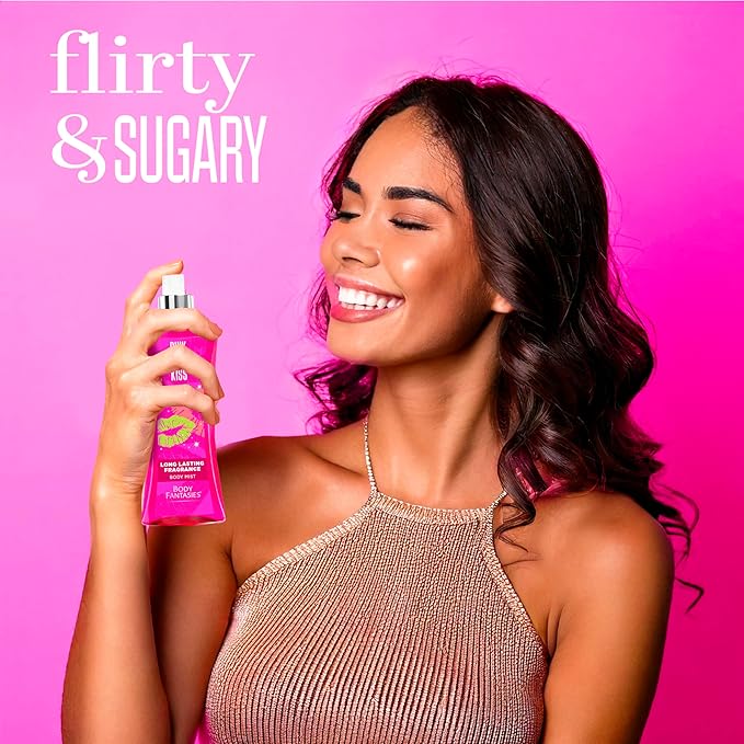Body Fantasies Signature Fragrance Body Spray, Pink Vanilla Kiss, 8 fl oz (Pack of 2)