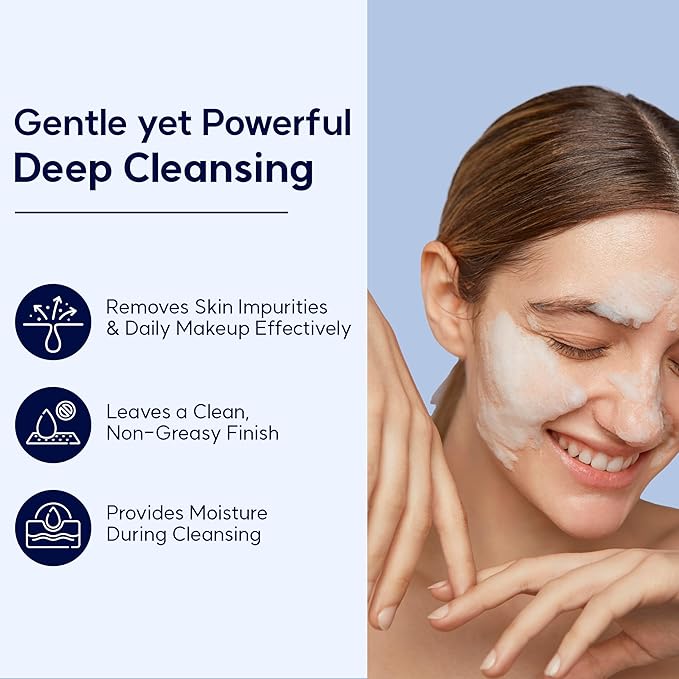 AFTERLAB Hydrating Foam Cleanser pH 5.5 with Azulene, Mild Acidic Facial Cleanser for Sensitive & Breakout-Prone Skin, Gentle Daily Face Wash for Men & Women, 5.07 fl oz