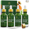 Tree of Life Beauty Facial Skin Care Set, Brightening, Firming & Hydrating Face Serums for Sensitive Skin - Niacinamide, Vitamin C, Retinol & Hyaluronic Acid, Dermatologist Tested, 1 Fl Oz (Pack of 4)