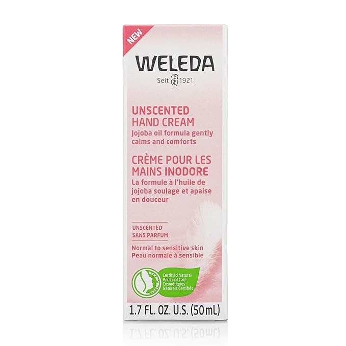 Weleda Unscented Hand Cream, 1.7 Fluid Ounce, Plant Rich Moisturizer with Jojoba, Borage and Coconut Oils