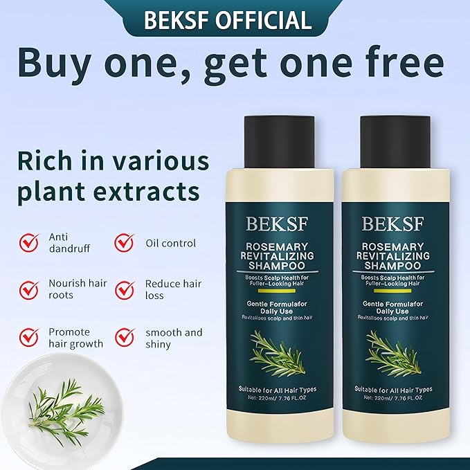 Rosemary Shampoo It Regulates Thebalance Of Scalp Oil Cares For Your Hair & Deeply Cleanses& Sulfate Paraben-Free for Oily Scalp & Sensitive Skin