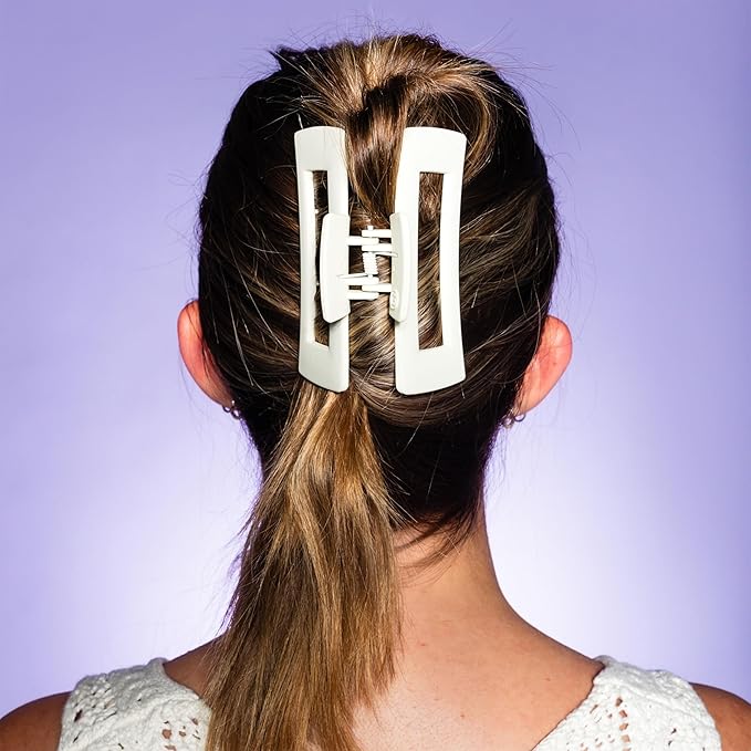 Gimme Beauty XL Thick Hair - X-Long Hair Holds More - Velvet-Like Finish Clip for All Lock Types - Non-Slip, Firm-Hold Daily Wear Accessory - Essential, Retractable Clip - Sage/Tan, 2 Pack
