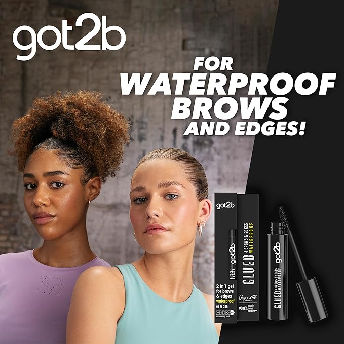 got2b glued for Brows & Edges eyebrow gel, vegan waterproof eyebrow gel, fast drying with no residue or stickiness 16ml
