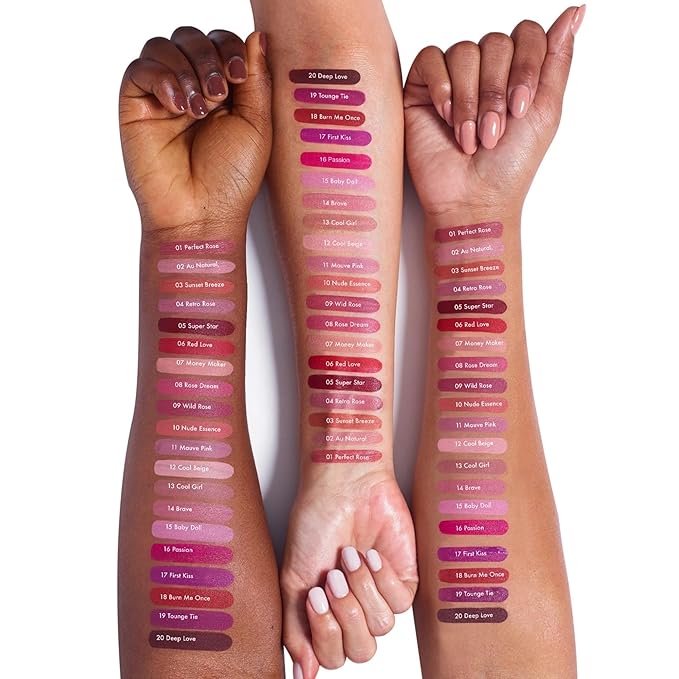 FARMASi Make Up Matte Liquid Lipstick, Long-Lasting and Ultra-comfortable, High-Impact, Lightweight, Organic, Pure Pigments (Cool Beige)