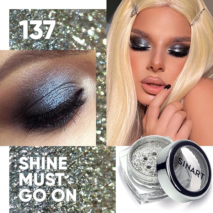 Glitter Eyeshadow, Eye Makeup, Eyeshadow Powder Glitter, STAR POWDER Shine and shimmer, NO Animal Testing & Cruelty Free 1g/ 0.03OZ (137)