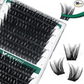 Lash Clusters,96 Pcs Cluster Lashes D Curl 18mm DIY Lash Extensions Eyelash Clusters,KEYYOU Volume Wispy Individual Lashes Soft&Comfortable Easy DIY at Home(Y10,D-18mm)