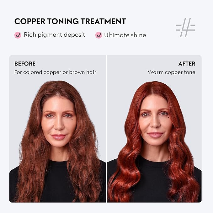 FOUR REASONS Color Mask, Copper (27 Colors) – Hair Gloss & Color Depositing Conditioner – Semi Permanent Hair Toner for Color-Treated Hair Color For Women – Vegan & Cruelty-Free – 6.76 fl oz