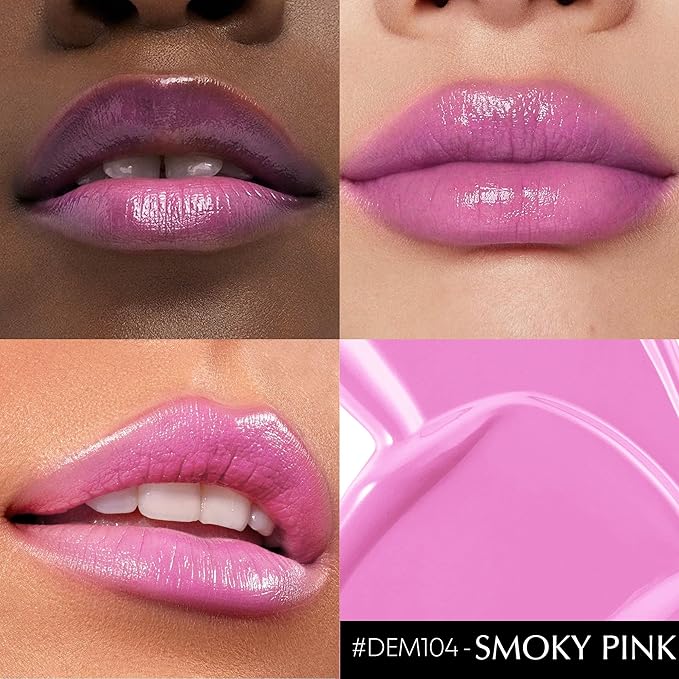Depuplum Pink Lipstick for Women Moisture Lip Gloss Tinted Lip Balm Sheer Lipsticks for Mother's Day Nourishing Hydrate Glossy Lipstick for Dry Lips,DM104 Smoky Pink