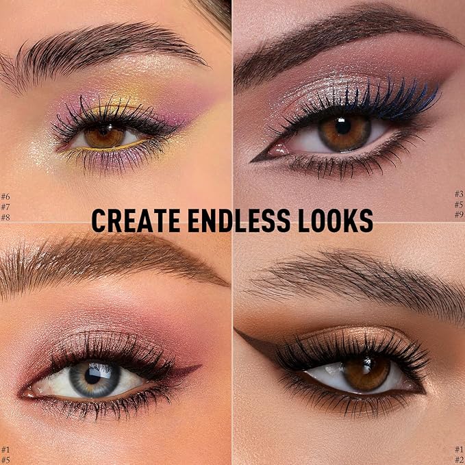 Shimmer Cream Eyeshadow, Plum Eye Shadow Stick Long-Lasting Waterproof, Mauve Purple Metallic Eyeshadow for Older Women Buildable High Pigmented Eyes Crayon Highlighter Makeup