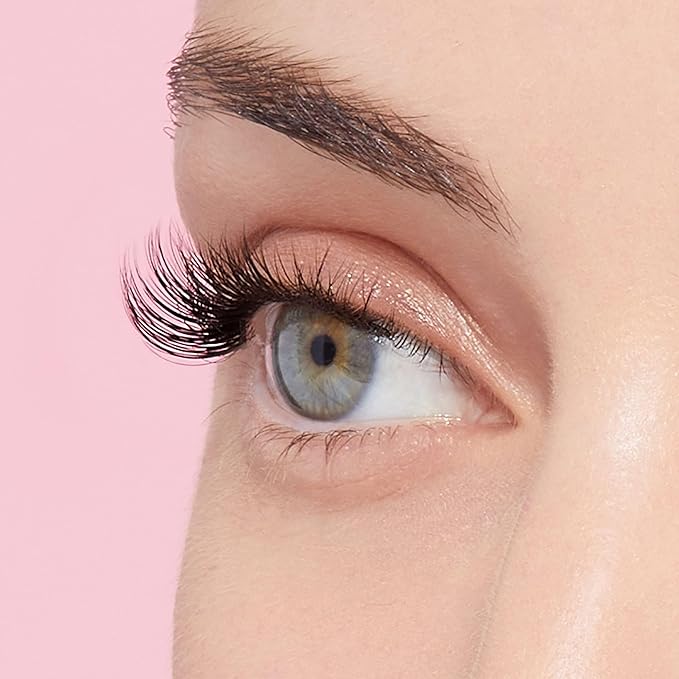 Kiss Impress Falsies Self Adhesive Eyelashes, Press On Lashes, 12mm-14mm Natural Volume Lashes, Black, No Glue Needed, Invisible Band, 36 Lash Clusters & Non-Stick Applicator - Natural
