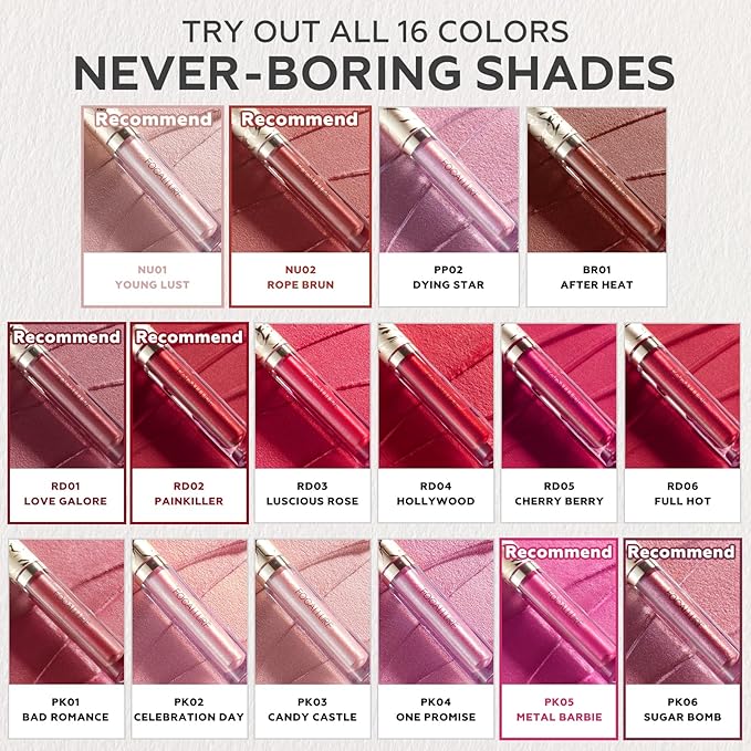 FOCALLURE Metallic Liquid Lipstick,Non Stick Cup Lip Gloss,High Impact Lip Color with Transfer-proof Wear,Long Lasting & Waterproof Lipstick Makeup for Women,Dying Star