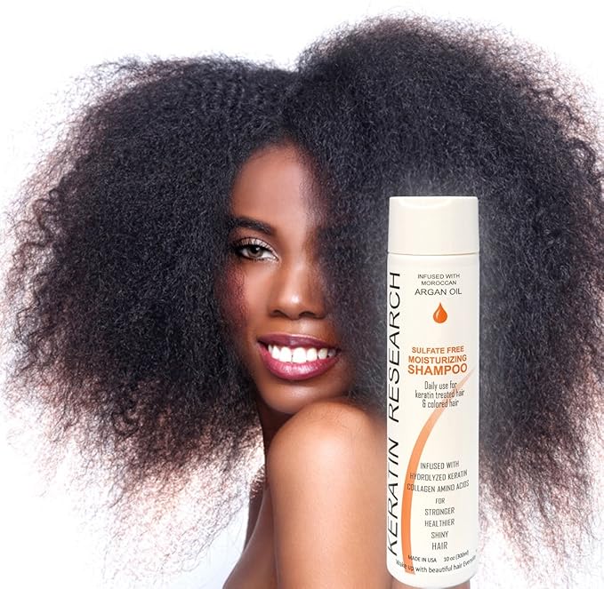 Argan Oil Shampoo Sulfate Free 10oz with Argan Oil, Jojoba Oil, Collagen Amino Acids, Keratin Color Safe for Men Women All Types of Hair