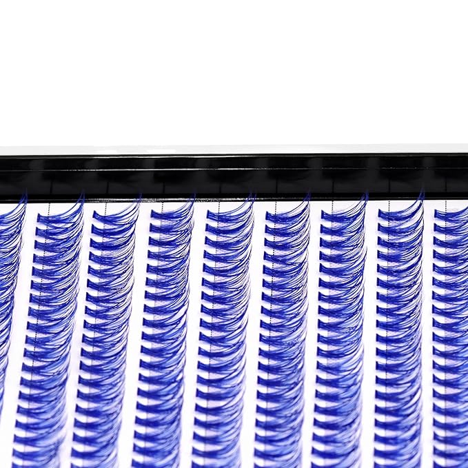 →VAYATOR False Eyelashes 3Styles D Curl 10-18mm 200Pcs To Choose Lashes Extensions Cluster Individual Lash Extensions Reusable False Eyelashes Easy Grafting （Dark Blue-D Curl-18mm）