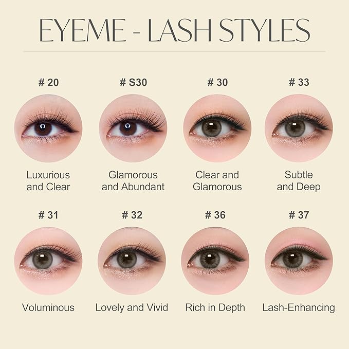 EYEME Eyelash NO.33 – 5 Set Pack, Natural Half Lashes for Bigger and More Defined Eyes, Lightweight False Eyelashes for Beginners, Flexible & Comfortable Fit, K-Beauty