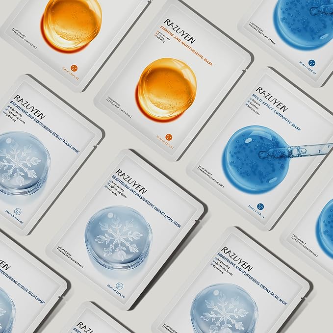 Face Sheet Masks, 9 Variety Packs, Peptide, Vitamin C & Panthenol B5, Antiaging, Brightening,Soothing Facial Skincare Gift Set for All Skin,Moisturizing Face Mask Set.