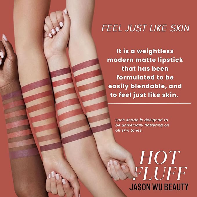 Jason Wu Beauty Hot Fluff Modern Matte Lipstick - 3-in-1 Lipstick, Blush, Shadow, 3.8g 0.134oz (Apple Pie, 3.8g)